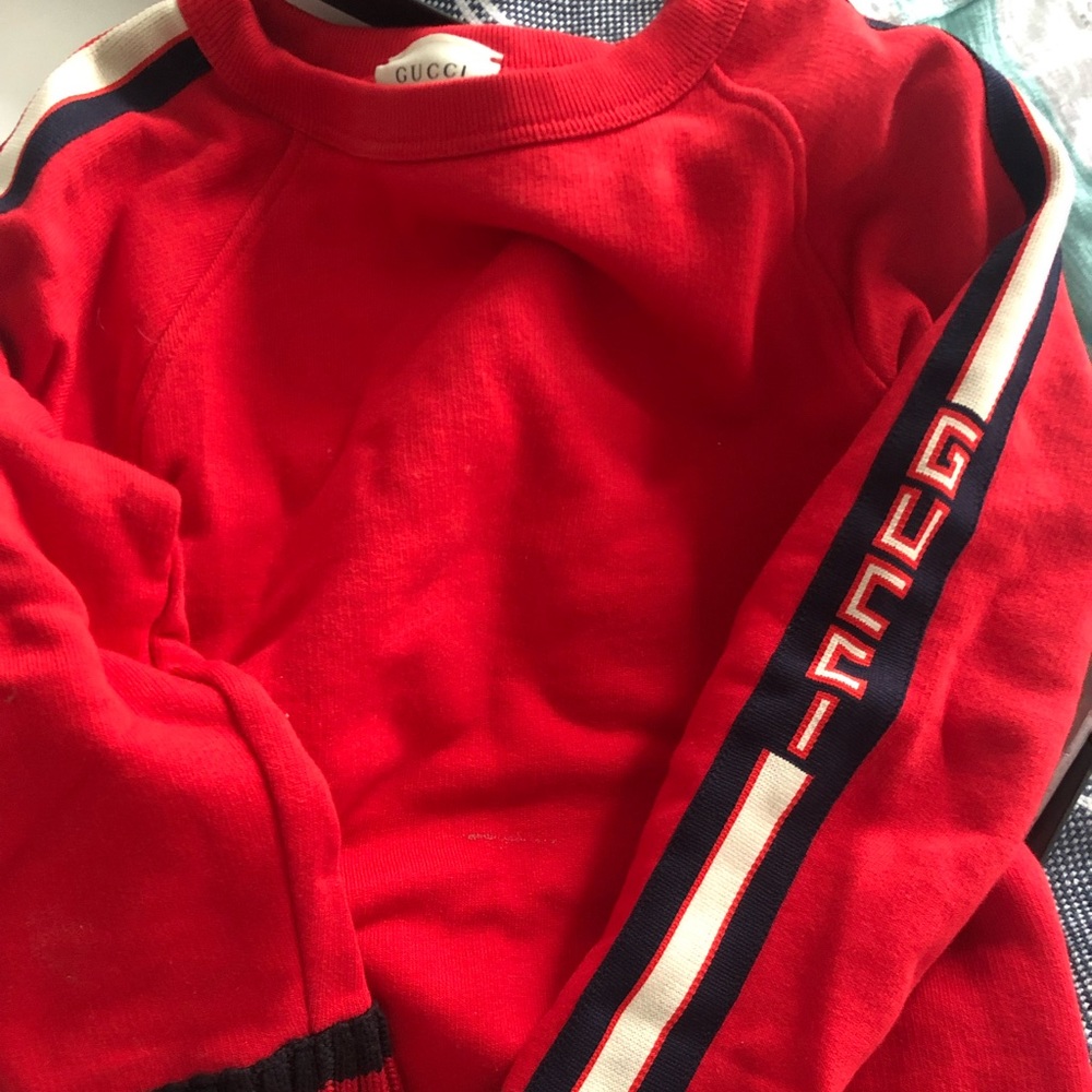 🔥BOYS GUCCI LOGO LONG SLEEVE COTTON SWEATER🔥